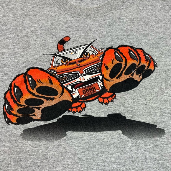 Vtg Pontiac GTO Cheetah Mens T-Shirt XL Y2K Double Sided Grey Hot Rod B7 - Picture 4 of 9